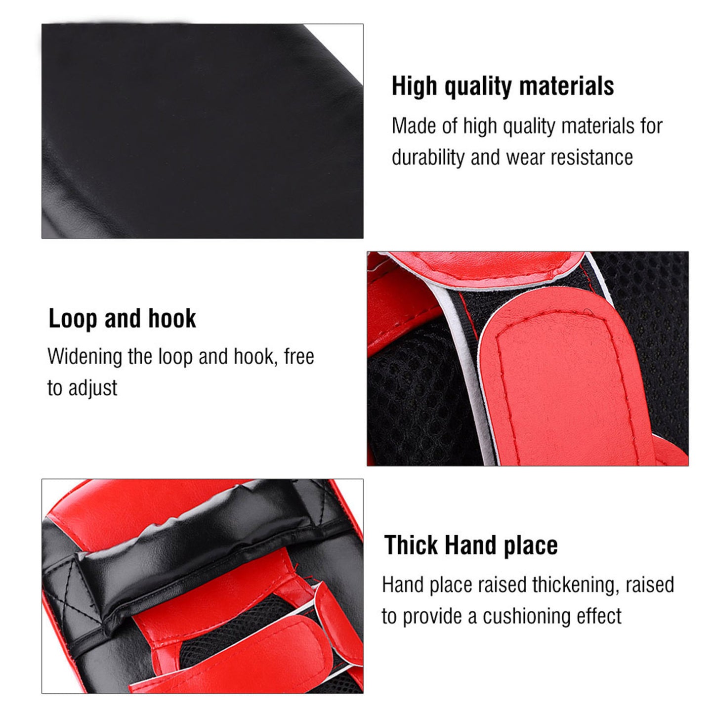 Muay Thai Boxing Kicking Curve Pad Hand Feet Target Punching Training Shield(Red)
