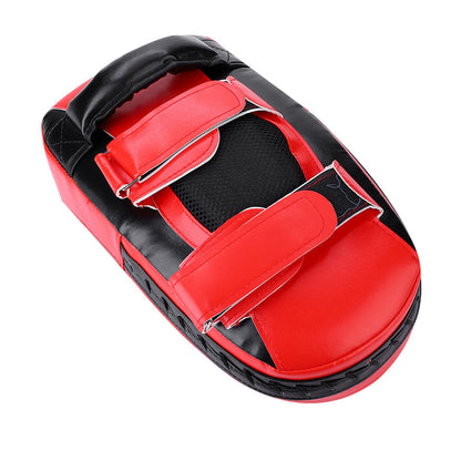 Muay Thai Boxing Kicking Curve Pad Hand Feet Target Punching Training Shield(Red)