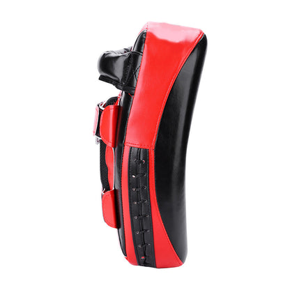 Muay Thai Boxing Kicking Curve Pad Hand Feet Target Punching Training Shield(Red)